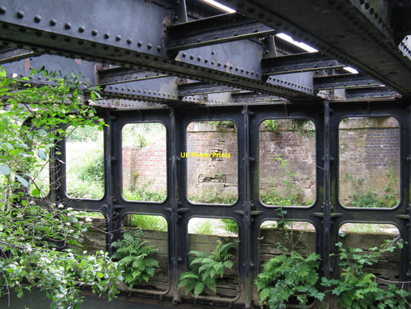Photo 6"x4" Iron bridge supports over the River Uck Isfield c2010