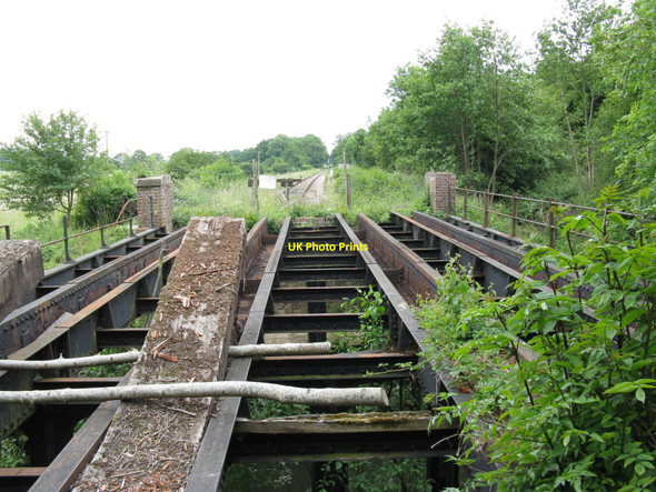 Photo 6"x4" Partially dismantled rail bridge over the River Uck Isfield c2010