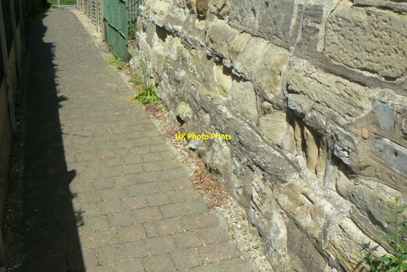 Photo 6"x4" Bench mark on the church tower Bradmore\/SK5831 c2010