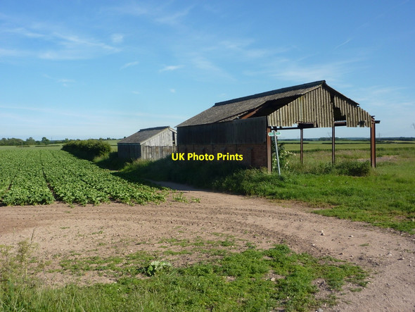 Photo 6"x4" Old barns by footpath junction Bothamsall c2010