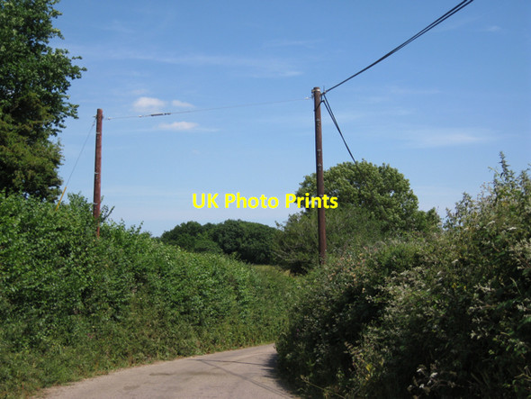 Photo 6"x4" Bend in the lane to Hawkes Farm Ashburton c2010