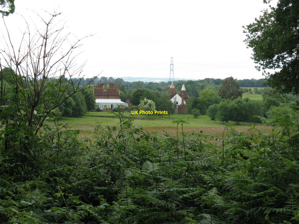 Photo 6"x4" Twin kiln at Worth Oast houses Horsted Green c2010