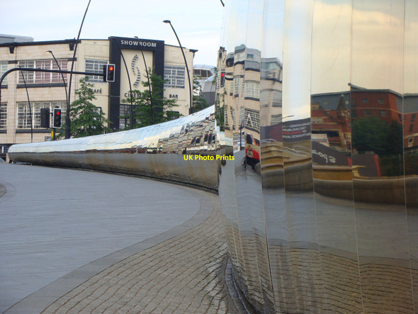 Photo 6"x4" Mirror wall water feature without the water, Sheaf Square, Sheffield Sheffield\/SK3587 c2010