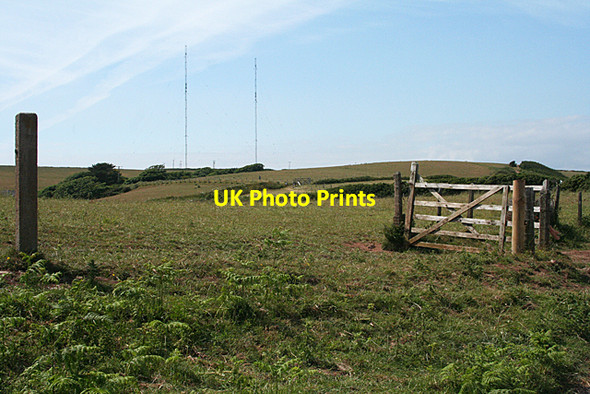 Photo 6"x4" Stokenham: Start Point radio masts Bickerton\/SX8138 c2010