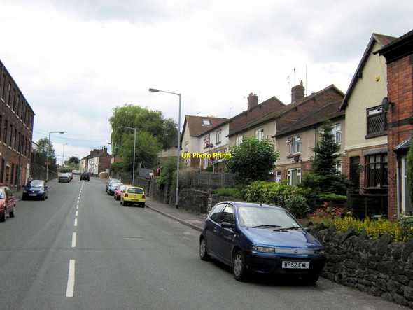 Photo 6"x4" Looking up Station Road Biddulph c2010