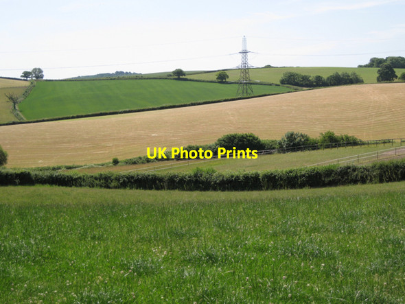 Photo 6"x4" Fields below East Down Wotton Cross\/SX8069 c2010