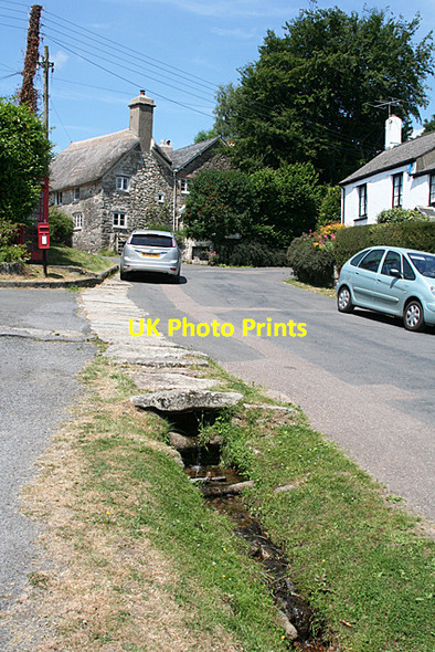 Photo 6"x4" Holne: Holne Town Gutter Holne c2010