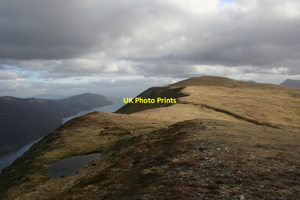 Photo 6"x4" Pool on mountain ridge Loch Ericht Forest c2010