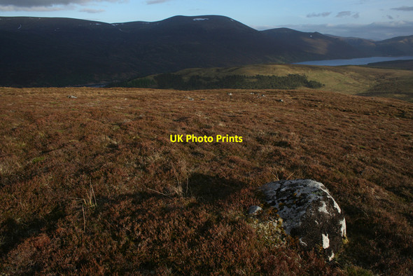 Photo 6"x4" Heathery ridge and one erratic Coire na Longairt c2010