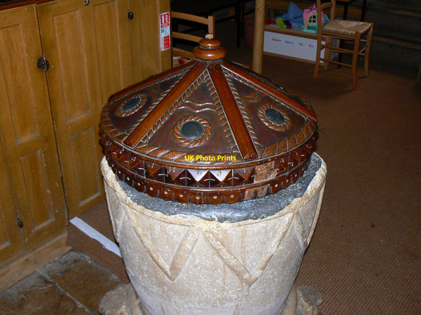 Photo 6"x4" Font cover, St Nicholas' Church, Biddestone Biddestone c2010