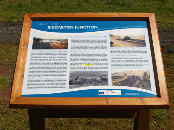 Photo 6"x4" Riccarton Junction - Information Board Larriston c2009
