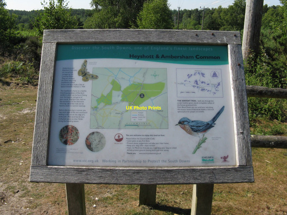 Photo 6"x4" Information board in car park on Heyshott Common South Ambersham c2010