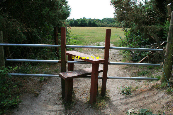 Photo 6"x4" Stile to an open field Bournemouth c2010