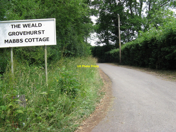 Photo 6"x4" Bridleway and drive to private houses High Hurstwood c2010