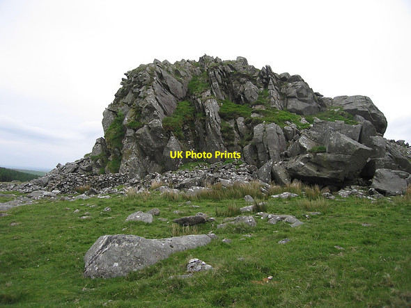 Photo 6"x4" Rock outcrop in the eastern Preseli Caermeini c2010