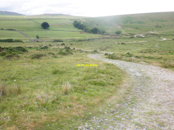 Photo 6"x4" Looking down the track, towards Cullever Steps Belstone c2010