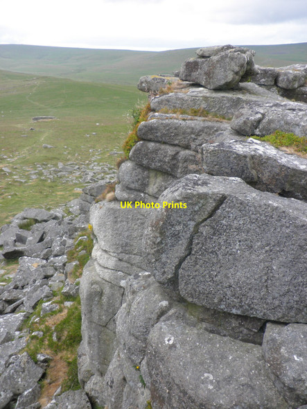 Photo 6"x4" View from the top of Higher Tor Belstone c2010