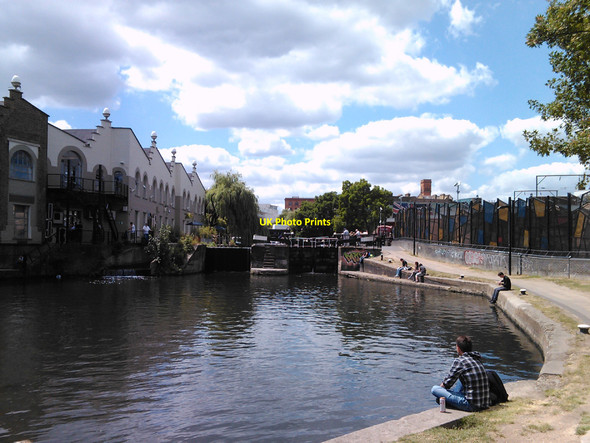 Photo 6"x4" Camden Lock, viewed from the canal towpath Camden Town c2010