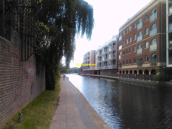 Photo 6"x4" Canalside flats past the St Pancras Way bridge #2 Camden Town c2010