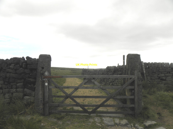 Photo 6"x4" Boundary Gate, near the Te Deum Stone Mankinholes c2010