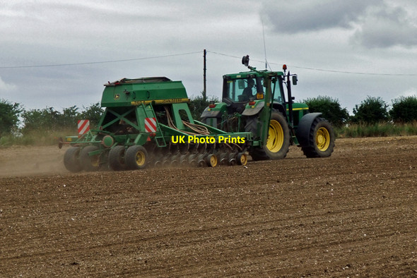 Photo 6"x4" Seed Drilling near Bonby Top Farm Bonby c2010