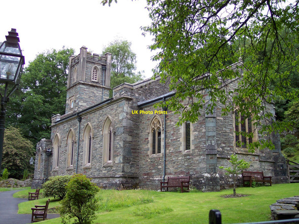 Photo 6"x4" St Mary's church at Rydal Ambleside c2010