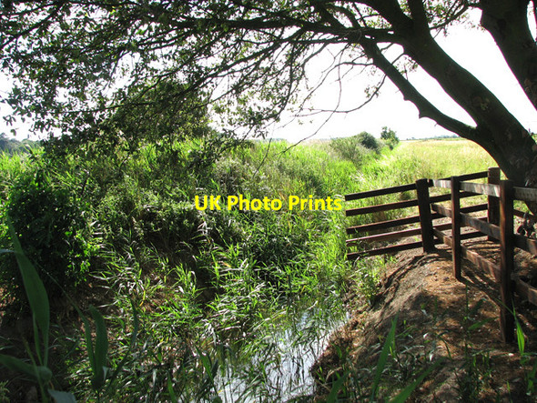 Photo 6"x4" Drainage ditch south of Holkham Gap Wells-Next-The-Sea c2010