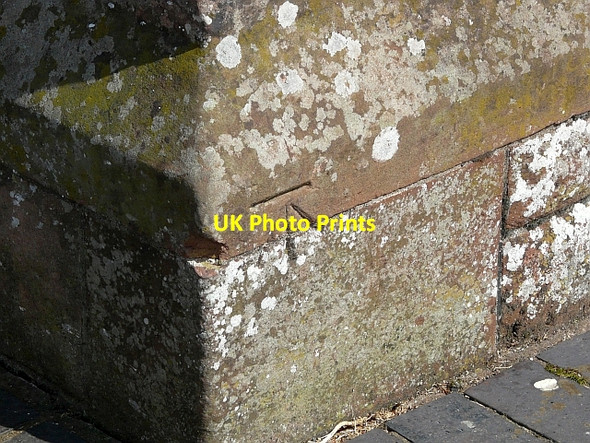 Photo 6"x4" Ordnance Survey bench mark, Annan Academy Annan c2010