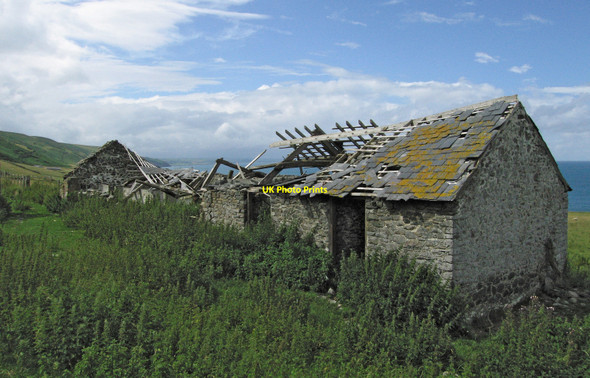 Photo 6"x4" Farm ruins at Ffos Las Blaenplwyf\/SN5775 c2010