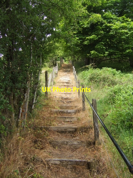 Photo 6"x4" Steep steps to the viewpoint Leckaun c2010