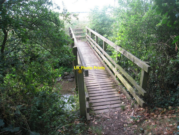 Photo 6"x4" Footbridge over Haven Drain Winteringham c2010