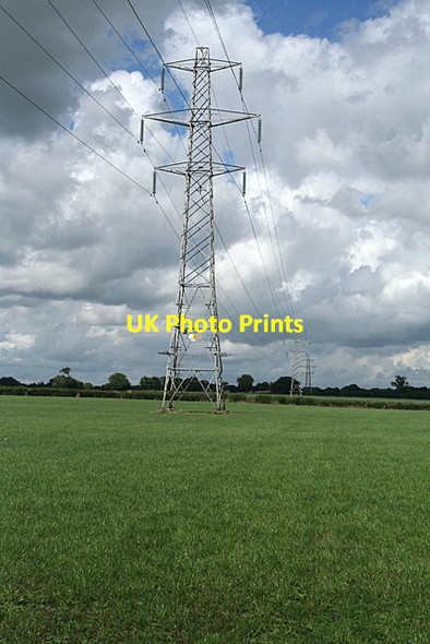 Photo 6"x4" Cullompton: overhead power line Mutterton c2010