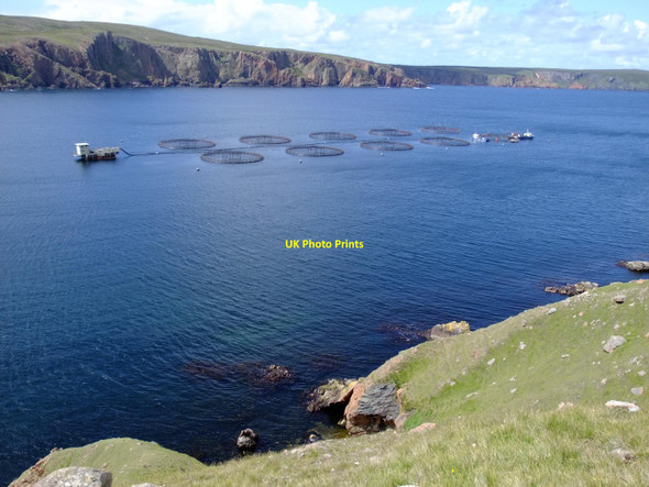 Photo 6"x4" Fish farm in Ronas Voe Assater c2010