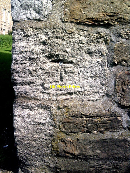 Photo 6"x4" Benchmark on St Oswald's Church Askrigg c2010