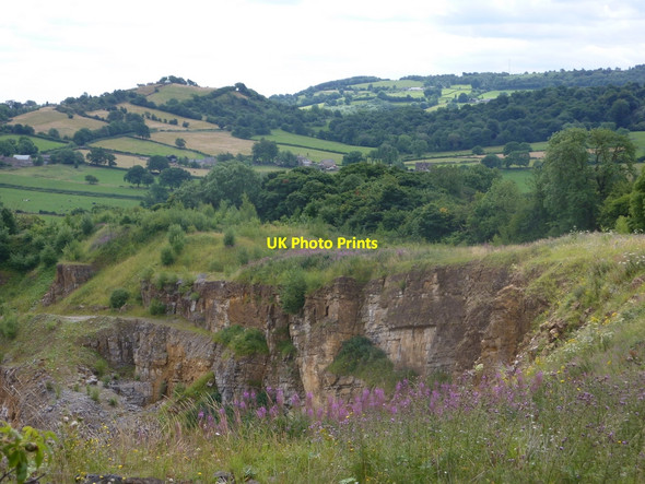 Photo 6"x4" Milltown quarry and countryside beyond Fallgate c2010