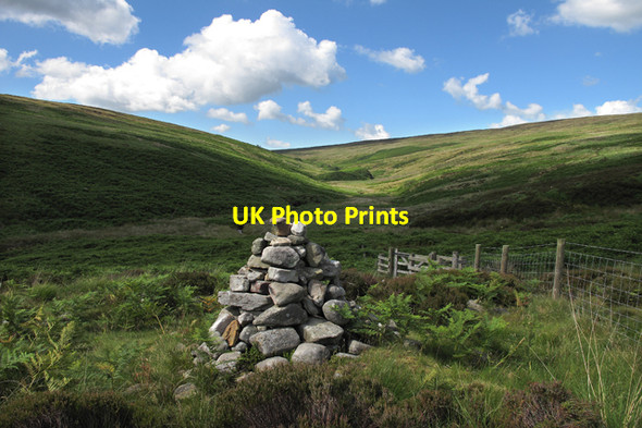 Photo 6"x4" Ancient cairn by Brim Clough Brown Syke Hill c2010