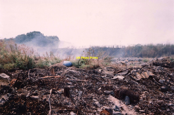 Photo 6"x4" Land on fire, Sharvel Lane, Hillingdon Hillingdon\/TQ0882 c2004