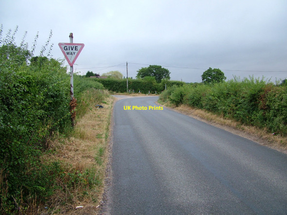 Photo 6"x4" Junction of Downfield Road and Rush Green Lane Ware\/TL3614 c2010