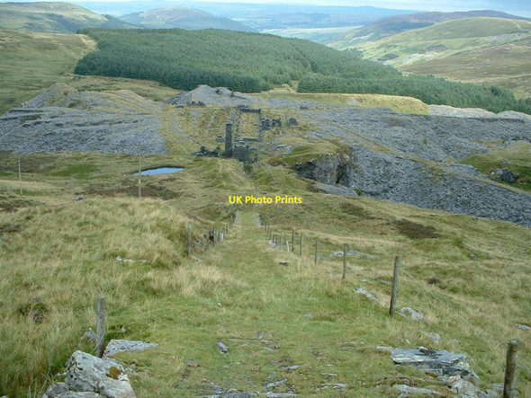 Photo 6"x4" The incline leading down to the disused quarry workings Cwm Penmachno Cae Clyd c2010