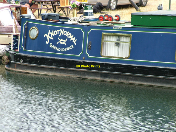 Photo 6"x4" Oddly named boat moored on the River Lea Navigation Ware\/TL3614 c2010