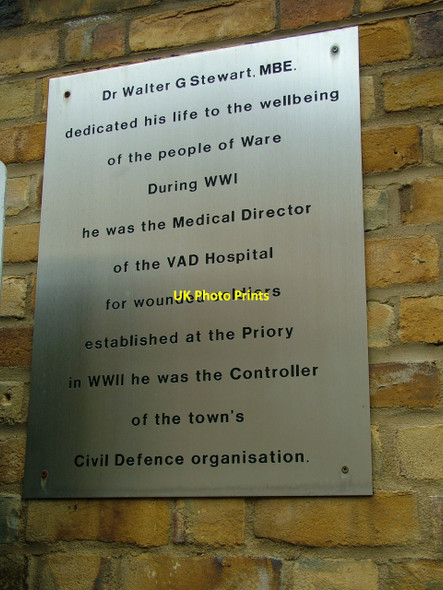 Photo 6"x4" Plaque on Stewart Place, Ware Ware\/TL3614 c2010