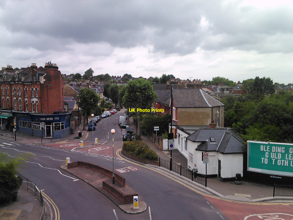Photo 6"x4" Stapleton Hall Road and view of Stroud Green, viewed from Parkland Walk Hornsey c2010