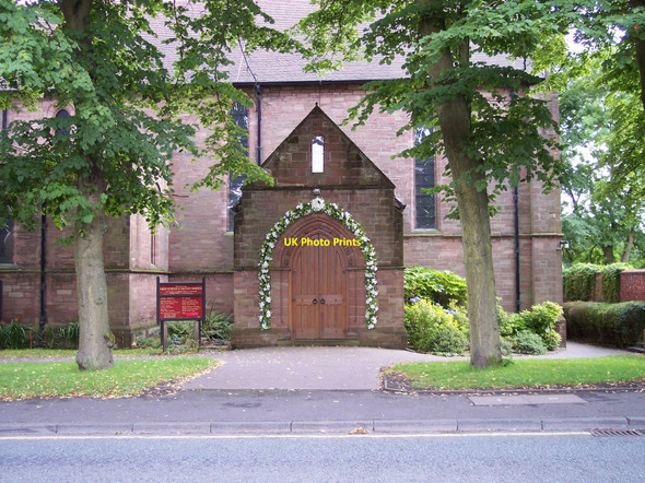 Photo 6"x4" Floral archway adorns the entrance to Highfield church Highfield\/SD5503 c2010