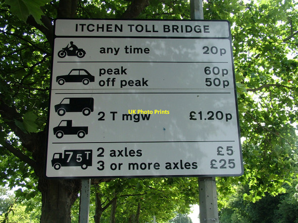 Photo 6"x4" Itchen Bridge tolls Southampton c2010