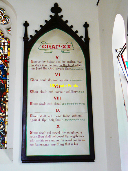 Photo 6"x4" Ten Commandments V to X, Mariners' Chapel, Gloucester Docks, Gloucester Gloucester c2010