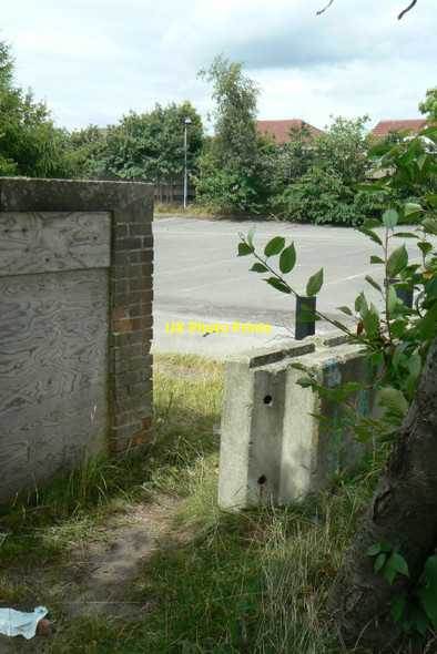 Photo 6"x4" Bench mark at Brownlow Drive Rise Park\/SK5546 c2010