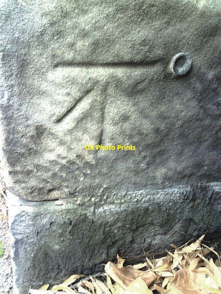 Photo 6"x4" Benchmark on St Barnabas Nottingham\/SK5641 c2010