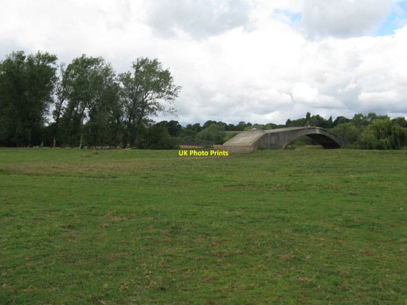 Photo 6"x4" Wey South Path nearing two bridges over the River Arun Hardham c2010