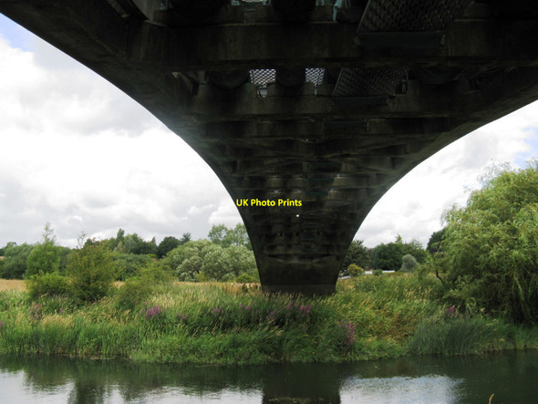 Photo 6"x4" Under view of pipebridge over the River Arun Hardham c2010