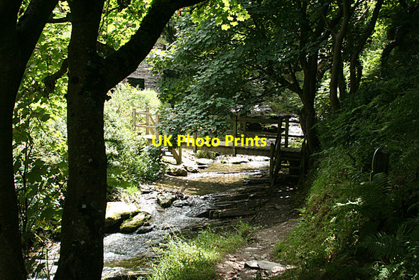 Photo 6"x4" Tintagel: footbridge in Rocky Valley Trethevy\/SX0789 c2010